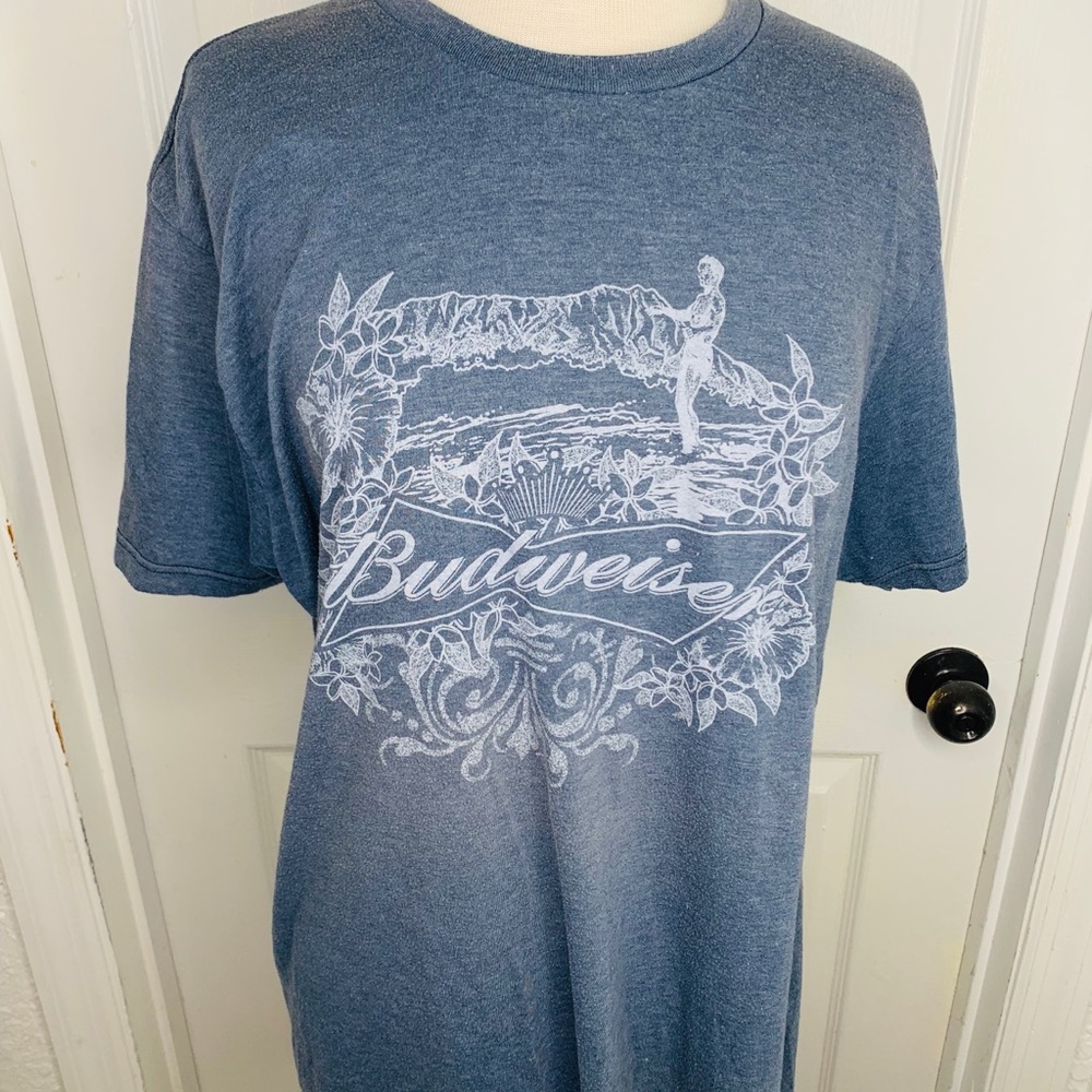 Vintage Budweiser Blue Hawaiian Surf Short Sleeve